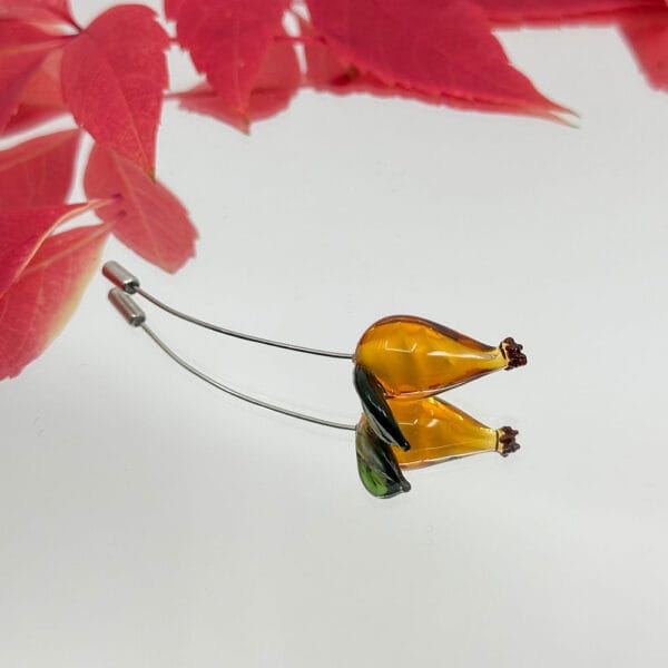 Broșă Murano Wild Rose – Amber