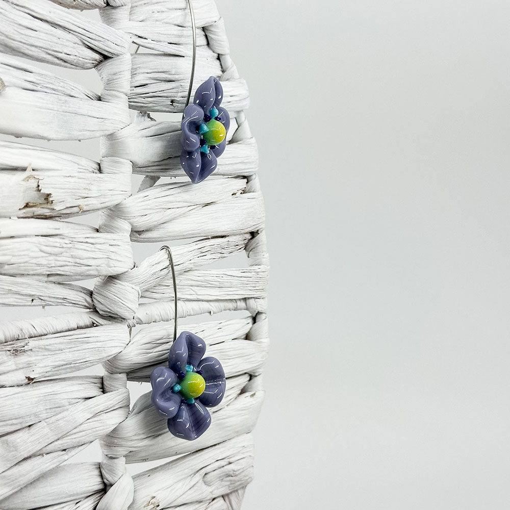Cercei Murano Fantezie - Violet - imagine 3