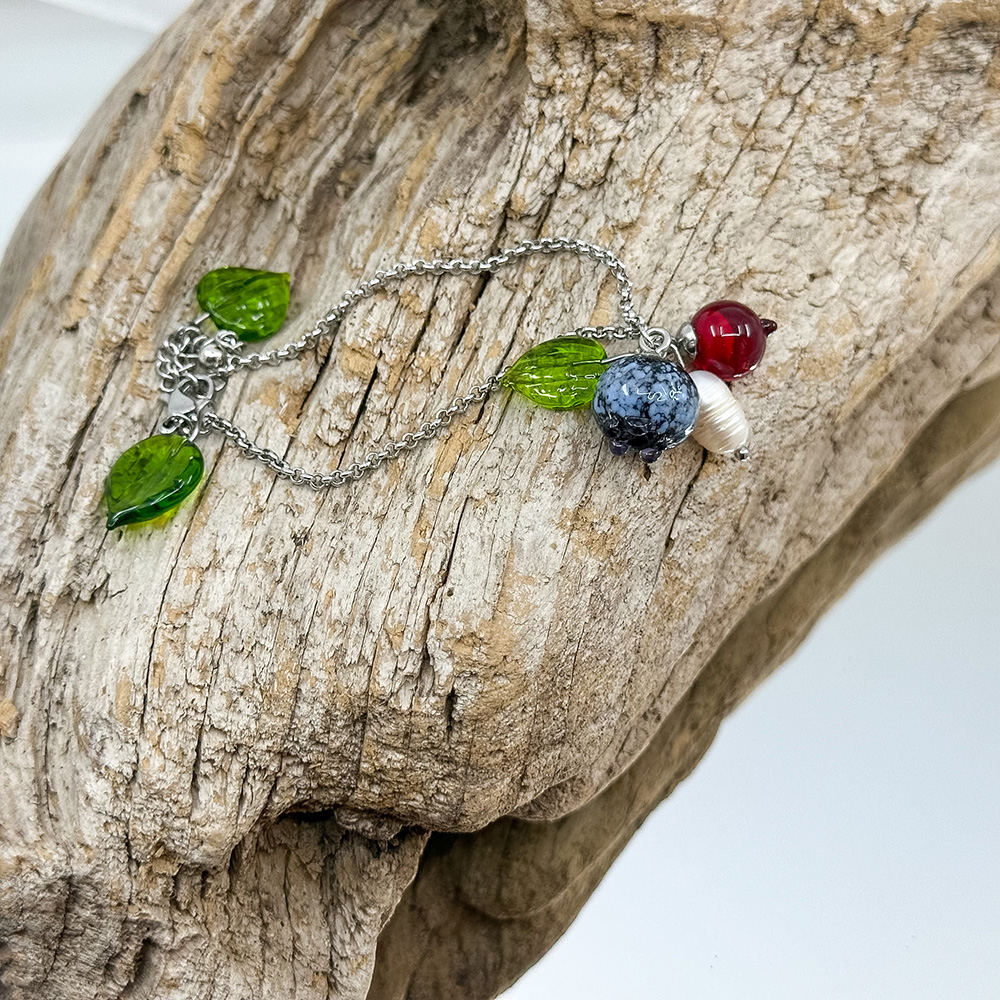 Bratara murano Berries cu perla
