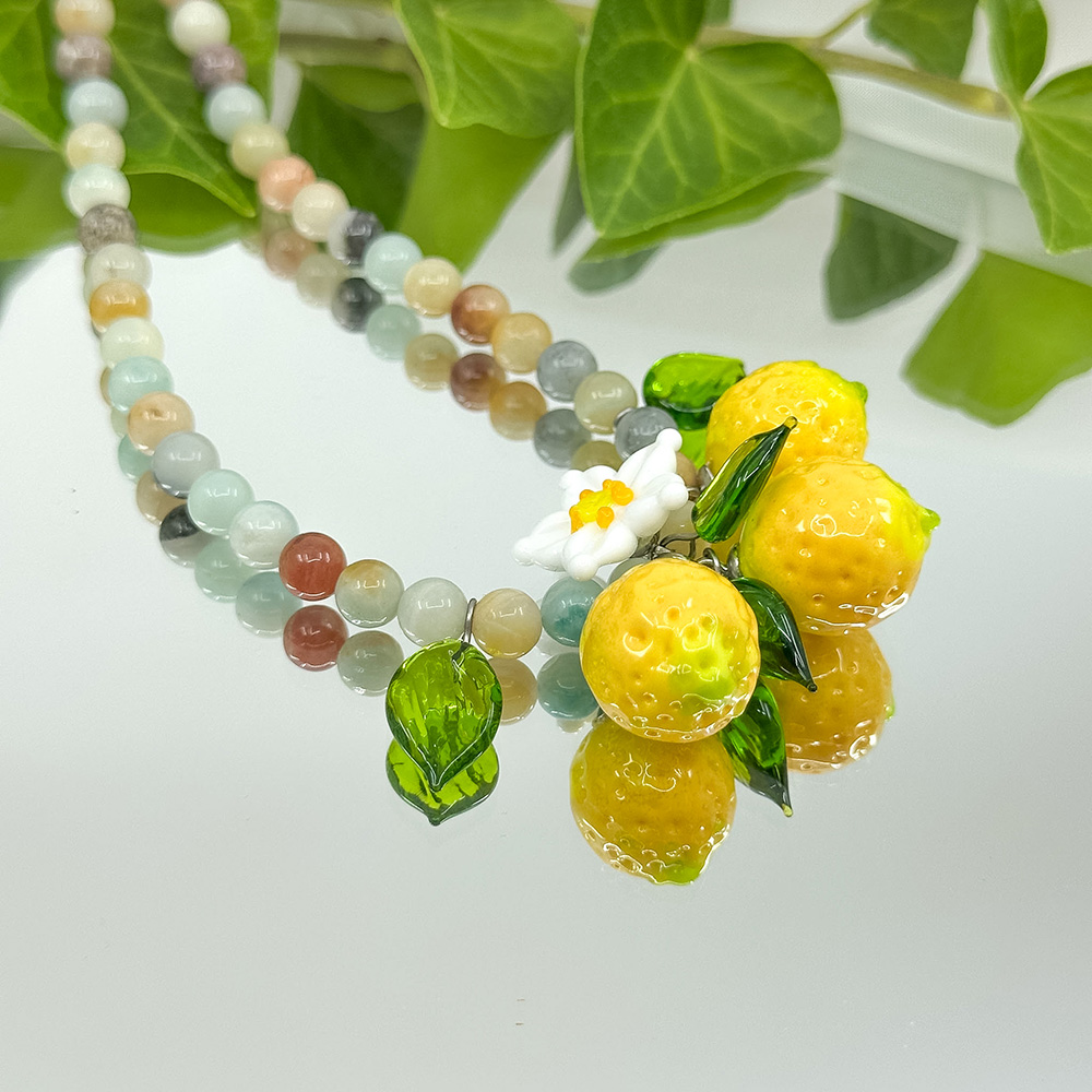 Colier Murano Jade Lemonade - imagine 2